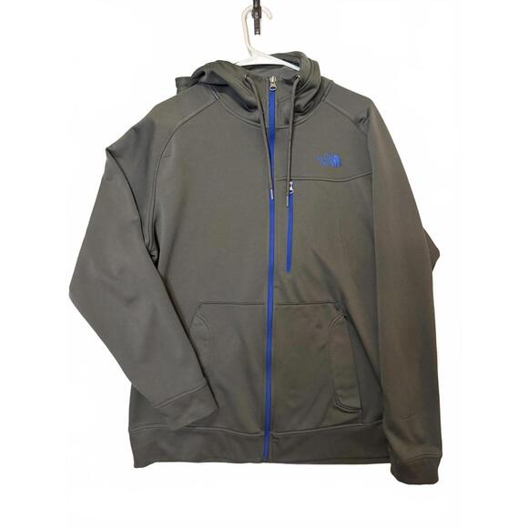 The North Face Other - The North Face Mens XL Full Zip Hoodie Gray Blue Logo Outdoor Athletic Jacket